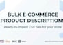 write SEO product descriptions for etsy shopify wix woocommerce via CSV
